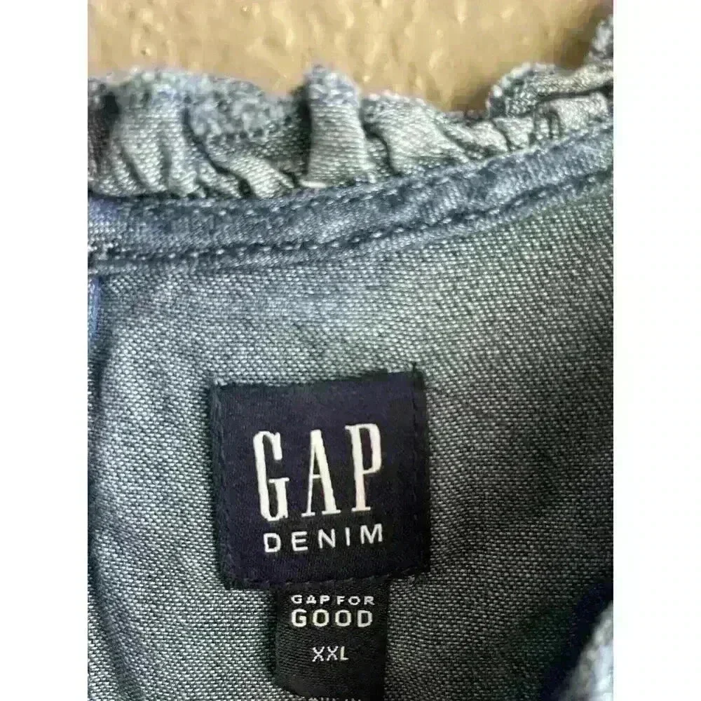 Gap Long-Sleeve Tiered All-Day Jean‎ Dress for Girls Size XXL
